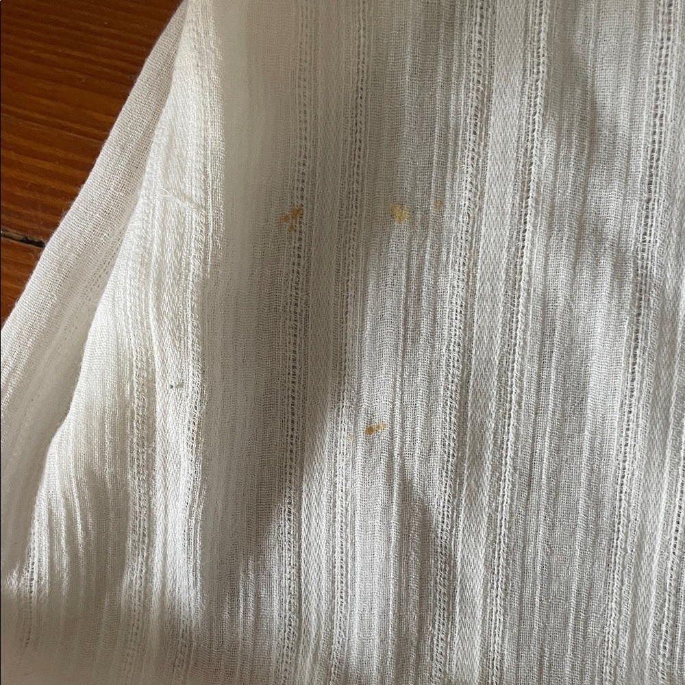 White Cotton Lace-Trim Midi Dress - Picture 4 of 5